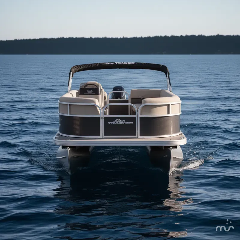Slide: The Image of Sun Tracker Party Barge 16 DLX 2025 - 1