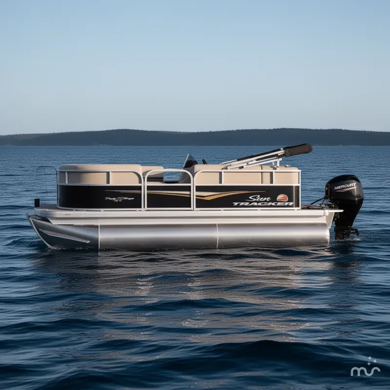 Slide: The Image of Sun Tracker Party Barge 16 DLX 2025 - 0