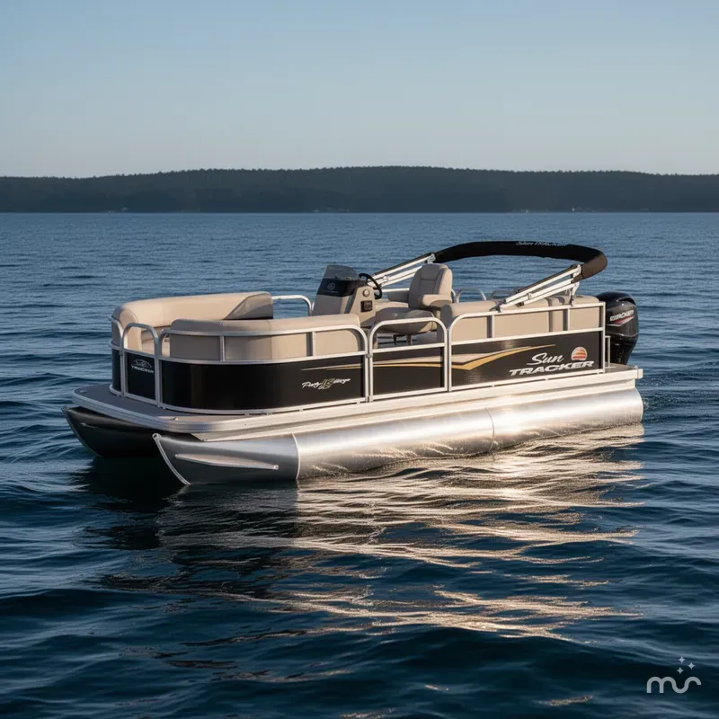 Slide: The Image of Sun Tracker Party Barge 16 DLX 2025 - 2