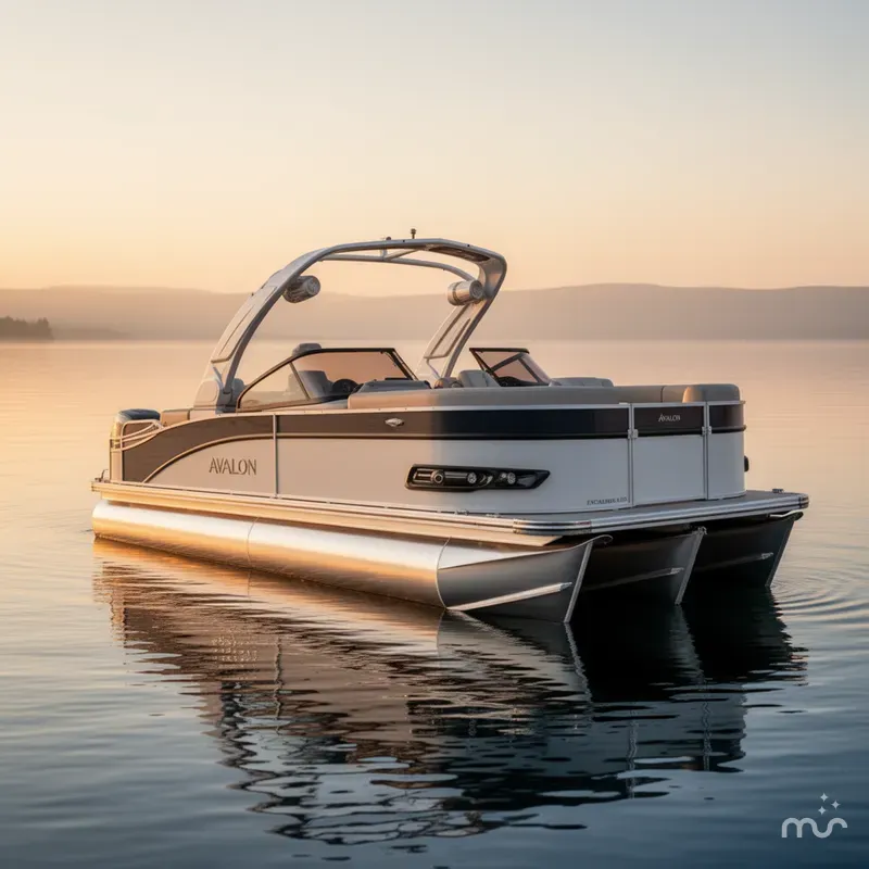 Slide: The Image of Avalon Excalibur LTD SS Quad Lounge Windshield 25 FT 2025 - 0