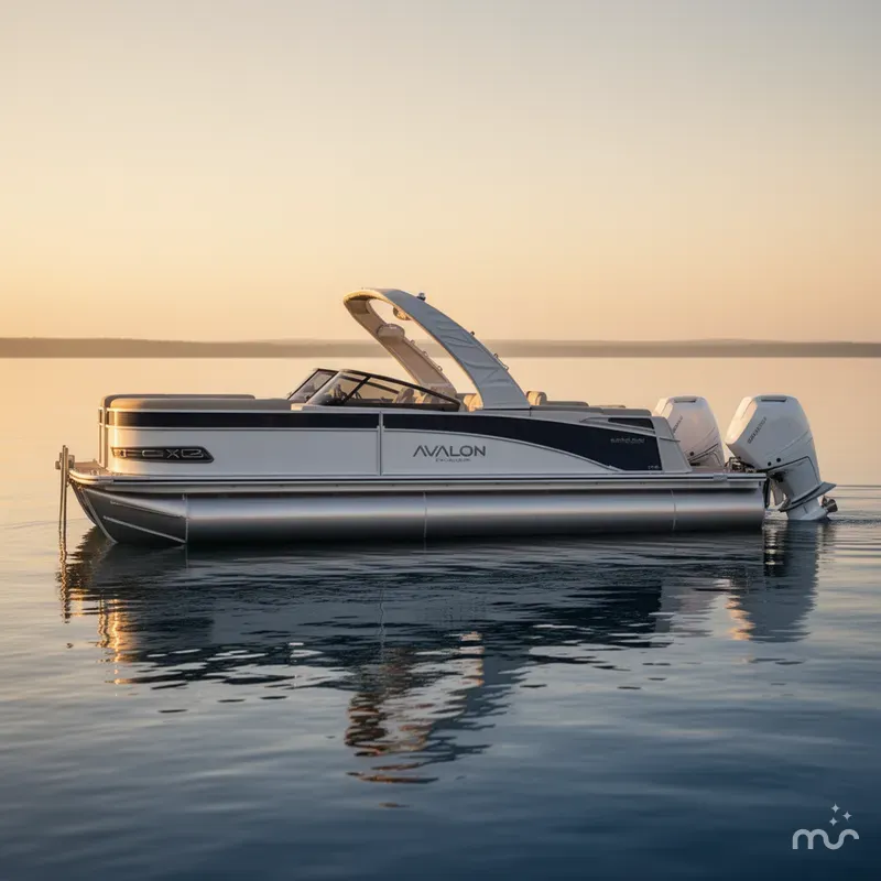 Slide: The Image of Avalon Excalibur LTD SS Quad Lounge Windshield 25 FT 2025 - 1