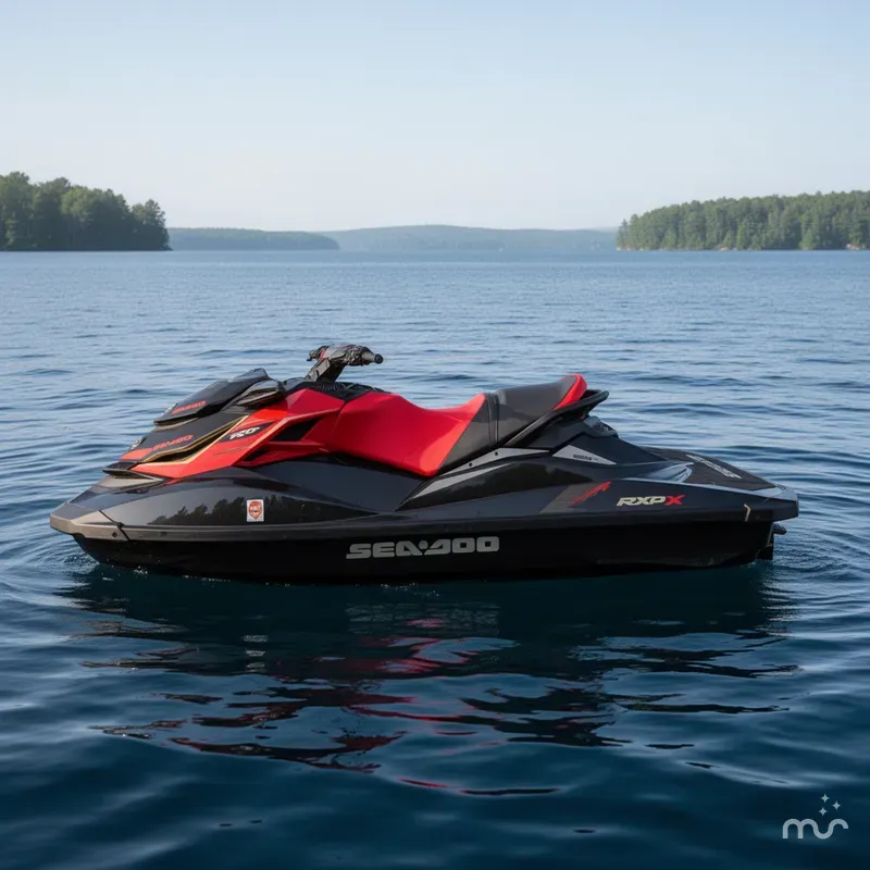 Slide: The Image of Sea-Doo RXP-X 300 Black And Lava Red 2019 - 2