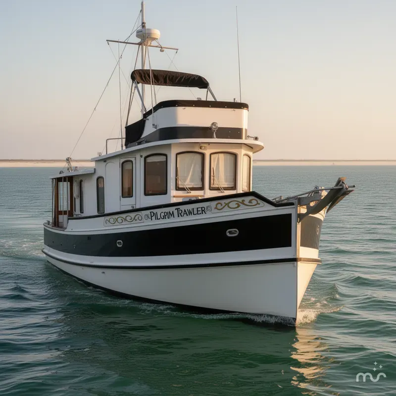 Slide: The Image of Pilgrim Trawler 1989 - 0