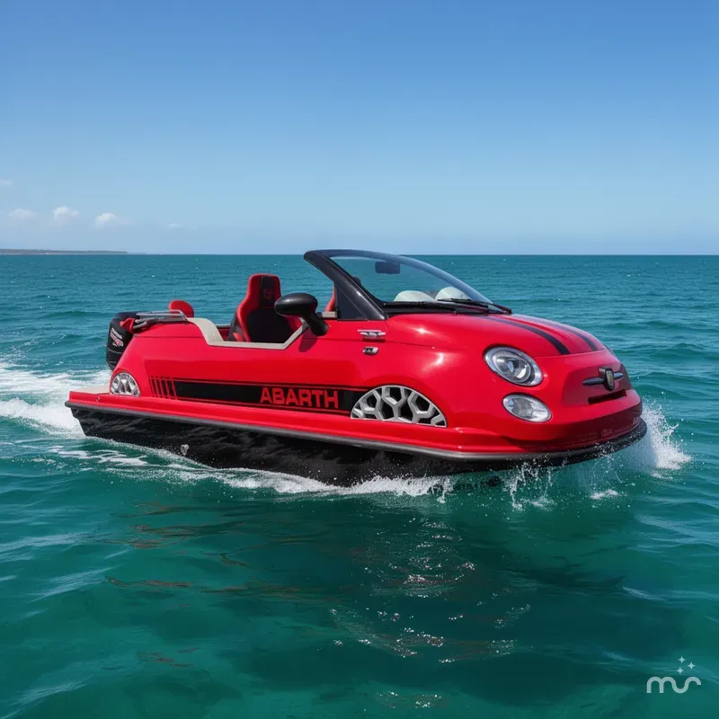 Slide: The Image of Car Off-Shore Fiat 500 Abarth 2026 - 0