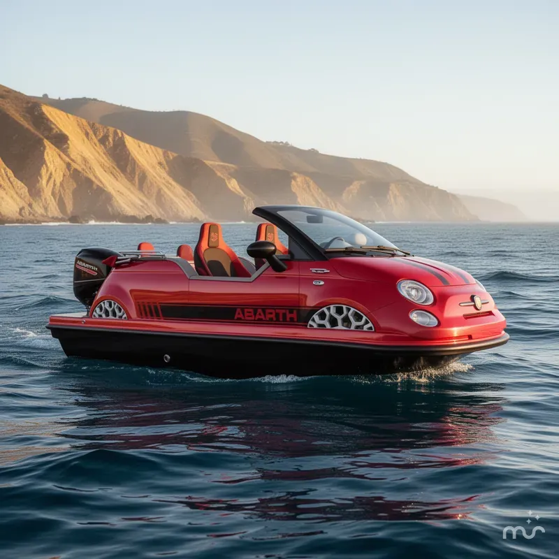 Slide: The Image of Car Off-Shore Fiat 500 Abarth 2026 - 0