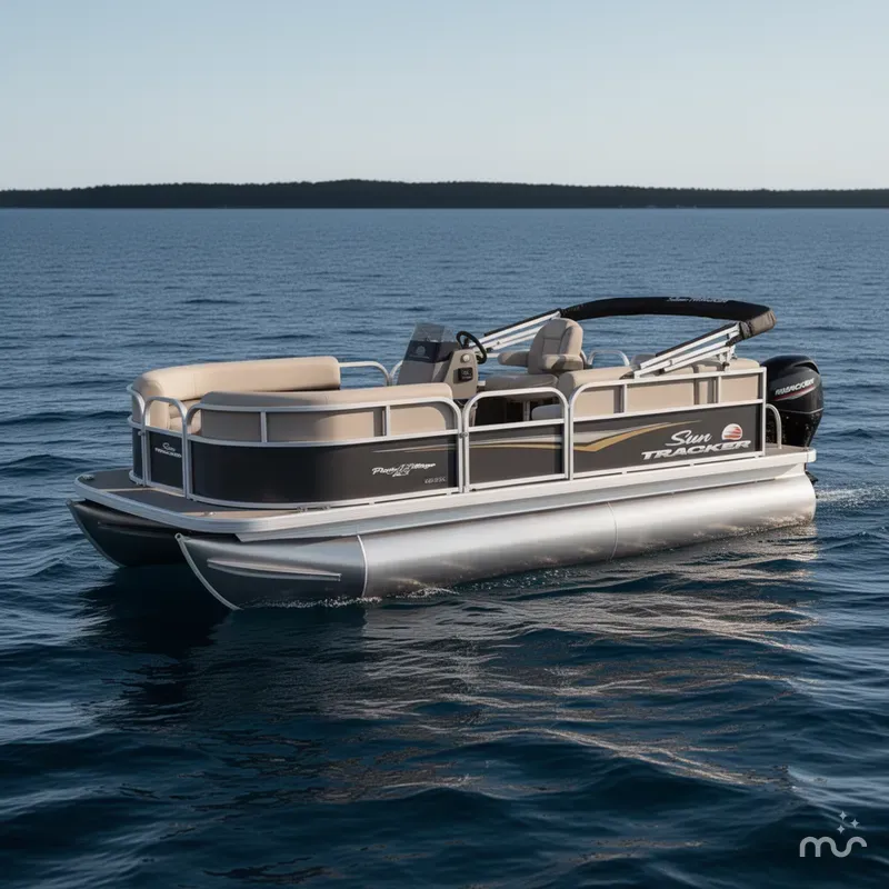 Slide: The Image of Sun Tracker Party Barge 16 DLX 2025 - 0