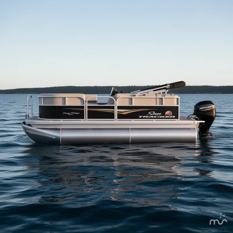 Slide: The Image of Sun Tracker Party Barge 16 DLX 2025 - 1