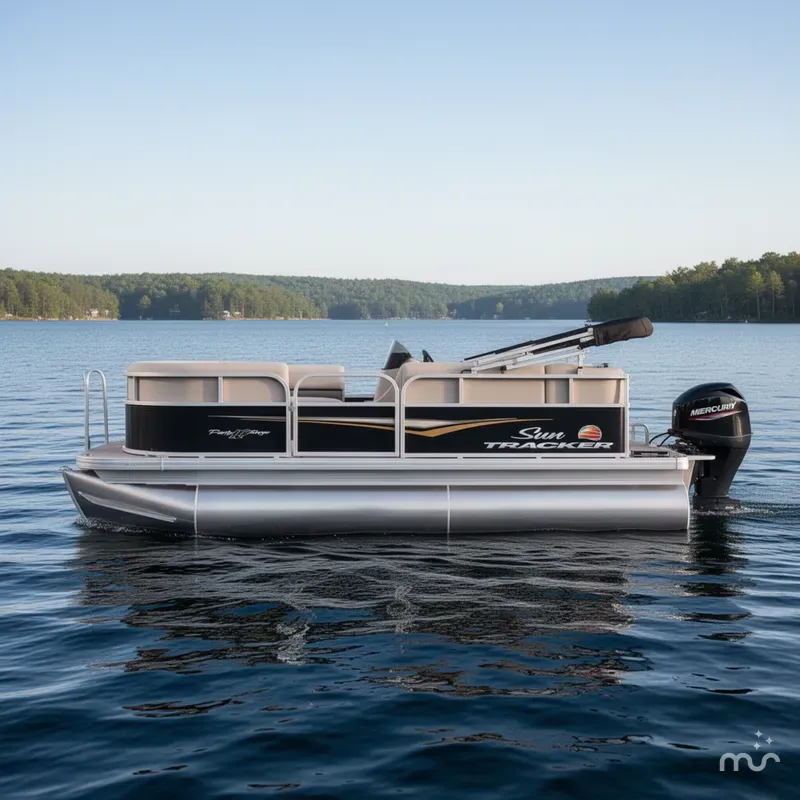Slide: The Image of Sun Tracker Party Barge 16 DLX 2025 - 1
