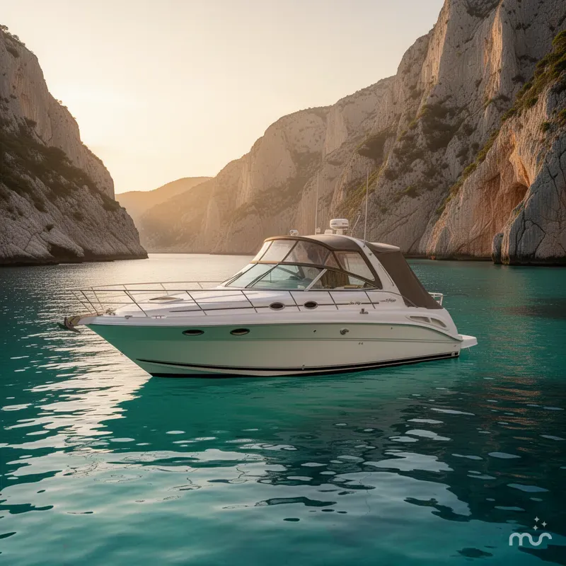 Slide: The Image of Sea Ray 410 Express Cruiser 1999 - 2