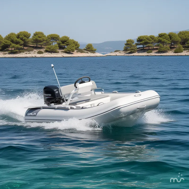 Slide: The Image of Gala Aquahelm A390HQ wtih Tohatsu 30HP 2025 - 2