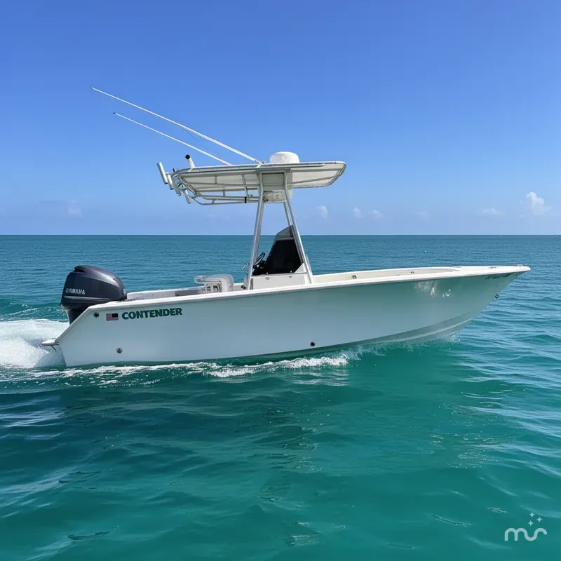 Slide: The Image of Contender 21 Open w/ 2014 YAMAHA 250 ONLY 82 HOURS 2003 - 0