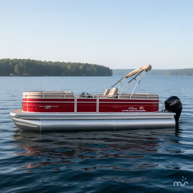 Slide: The Image of Sun Tracker Party Barge 22 DLX 2025 - 1