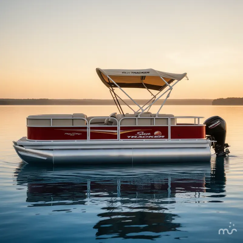 Slide: The Image of Sun Tracker Party Barge 18 DLX 2025 - 1