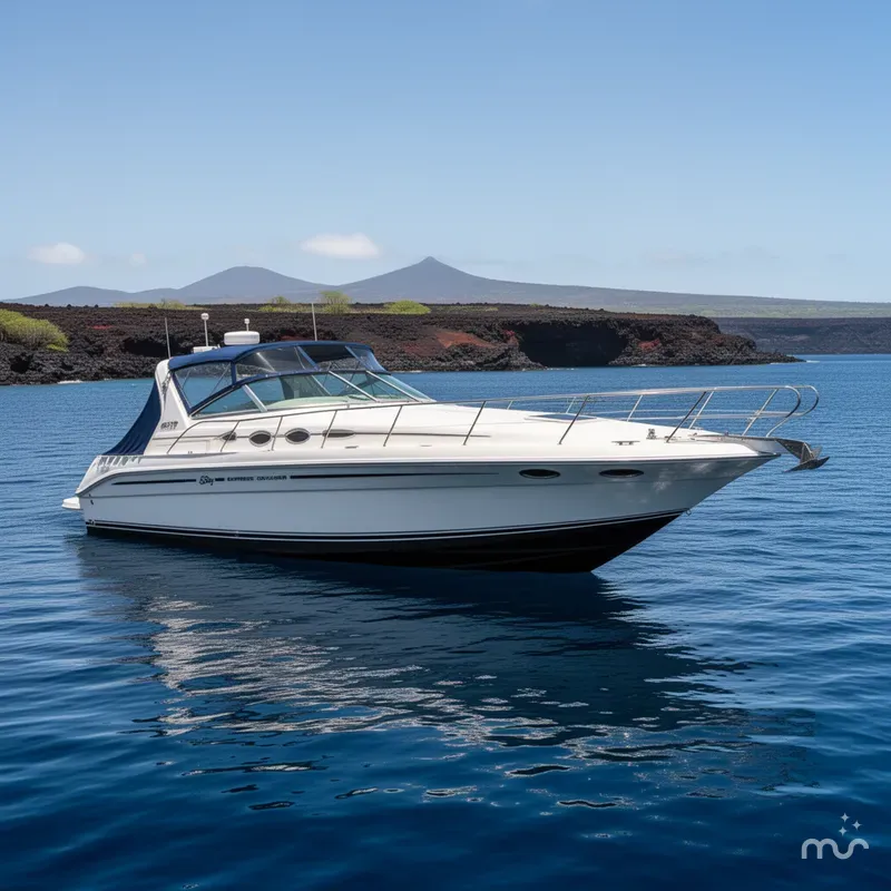 Slide: The Image of Sea Ray 400 Express Cruiser 1995 - 4