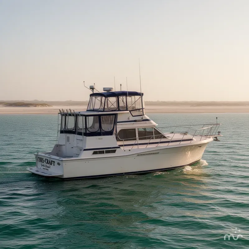 Slide: The Image of Chris-Craft Yacht Fisherman 1986 - 0