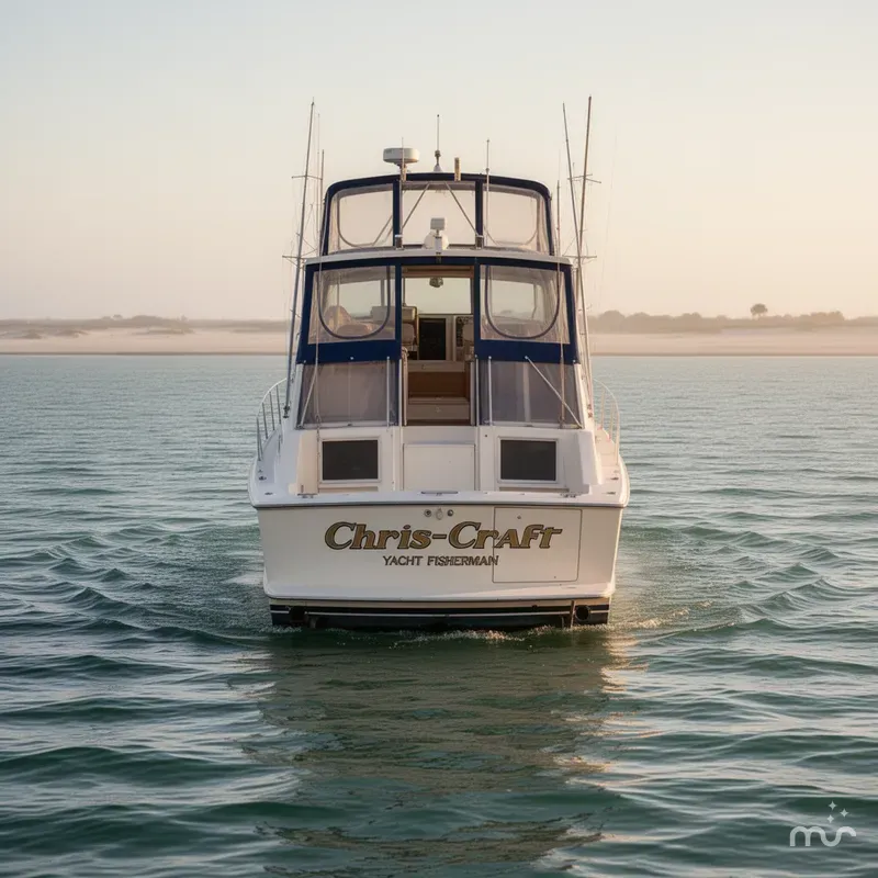 Slide: The Image of Chris-Craft Yacht Fisherman 1986 - 2
