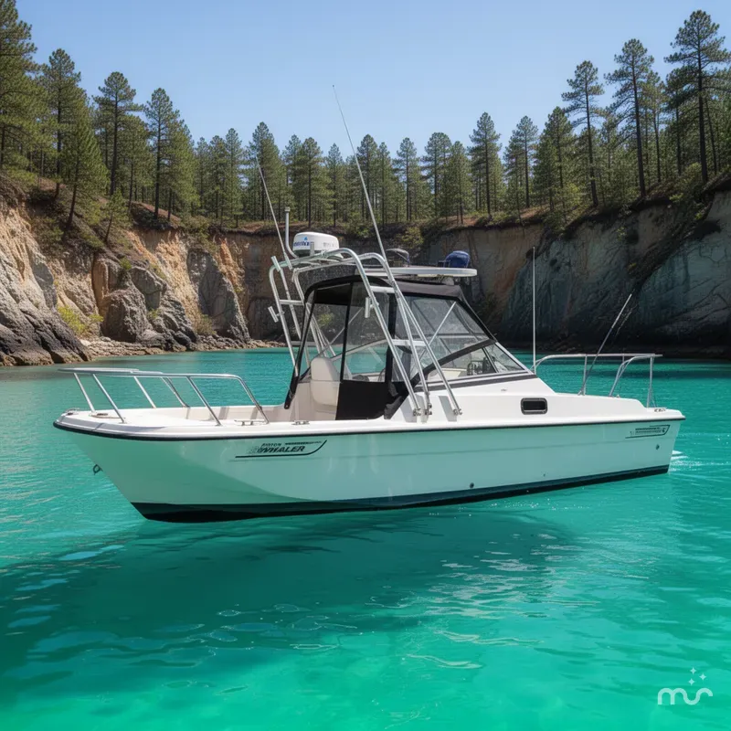 Slide: The Image of Boston Whaler Revenge 22 cuddy cabin 1989 - 2