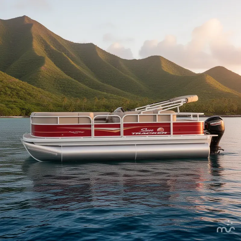 Slide: The Image of Sun Tracker Party Barge 18 DLX 2025 - 2