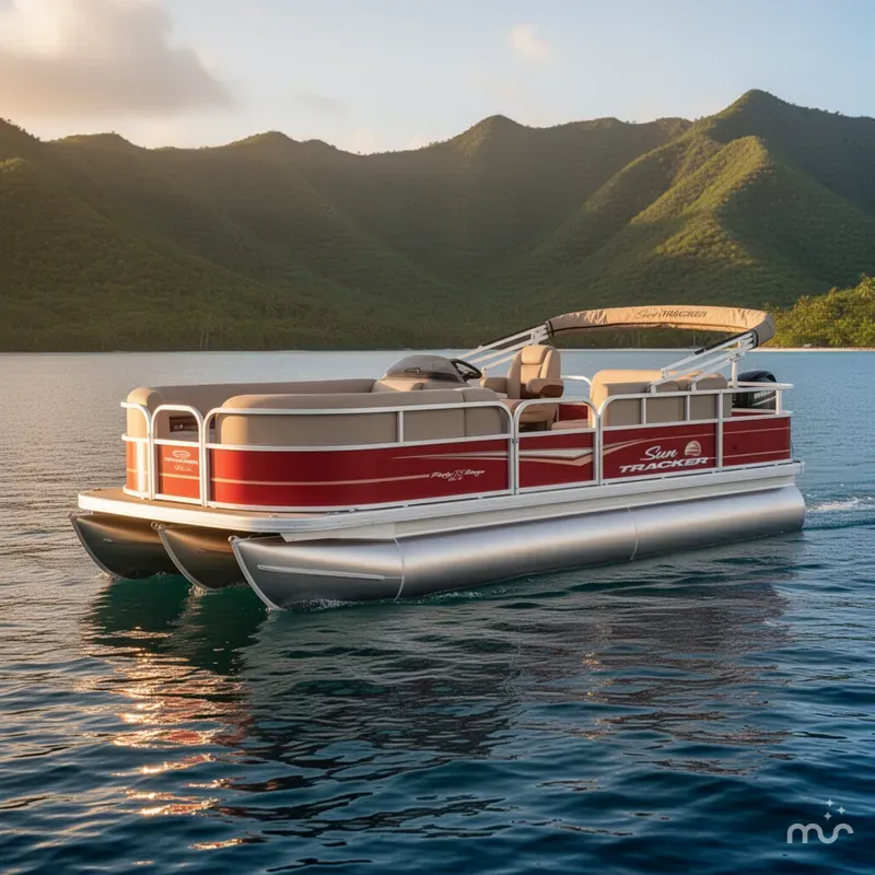 Slide: The Image of Sun Tracker Party Barge 18 DLX 2025 - 4