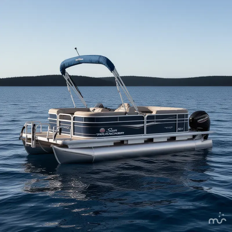 Slide: The Image of Sun Tracker Party Barge 18 DLX 2020 - 0