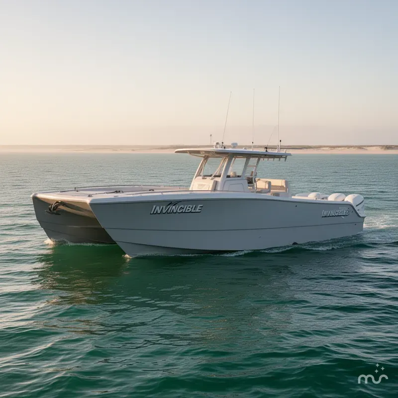 Slide: The Image of Invincible 33 Catamaran 2022 - 2