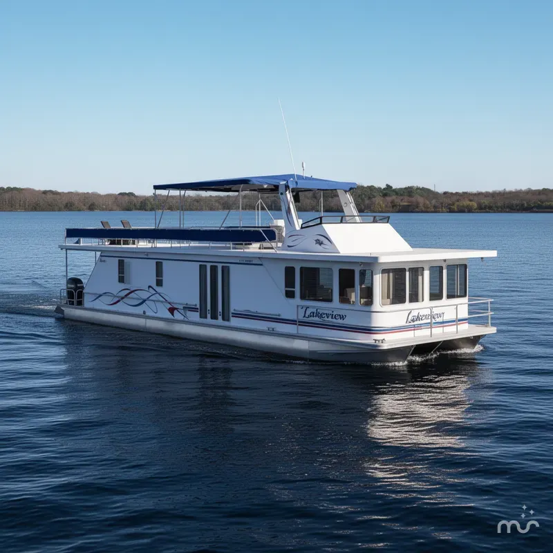 Slide: The Image of Lakeview 16' X 70' Widebody Houseboat 2006 - 0