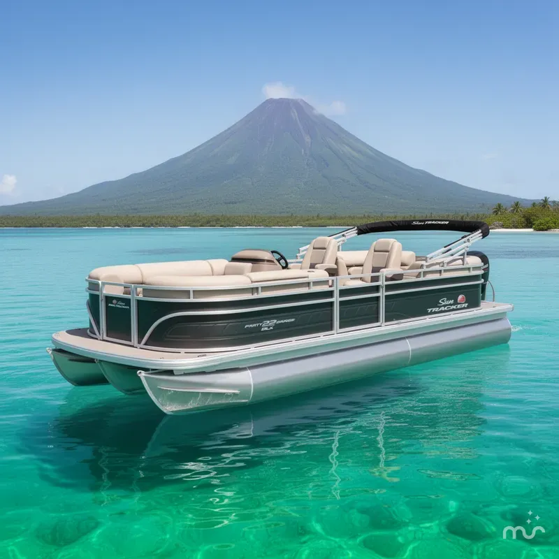 Slide: The Image of Sun Tracker Party Barge 22 DLX 2025 - 4