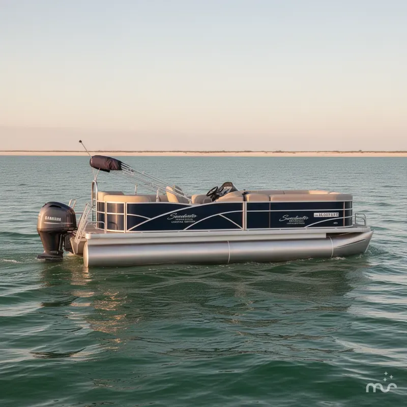 Slide: The Image of Godfrey Sweetwater 220 Premium Edition Coastal Edition 2015 - 0