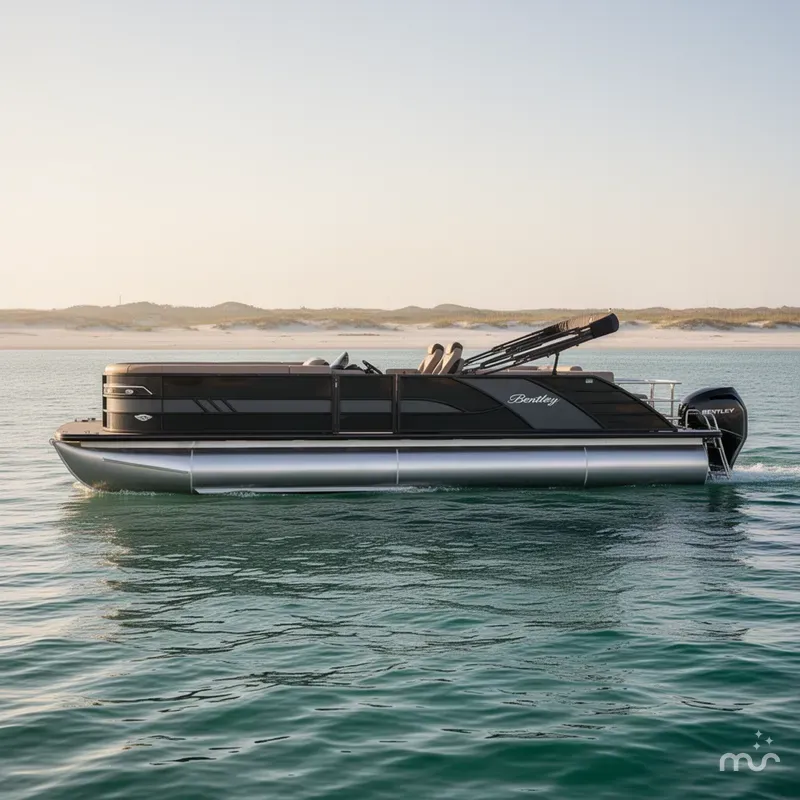 Slide: The Image of Bentley Pontoons Elite 253 Swingback Dual Captain Full Tritoon 2025 - 1