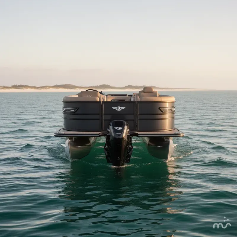 Slide: The Image of Bentley Pontoons Elite 253 Swingback Dual Captain Full Tritoon 2025 - 2