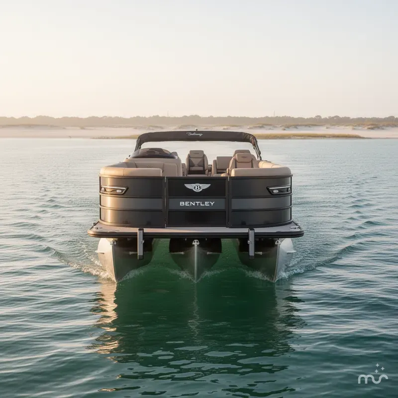 Slide: The Image of Bentley Pontoons Elite 253 Swingback Dual Captain Full Tritoon 2025 - 3