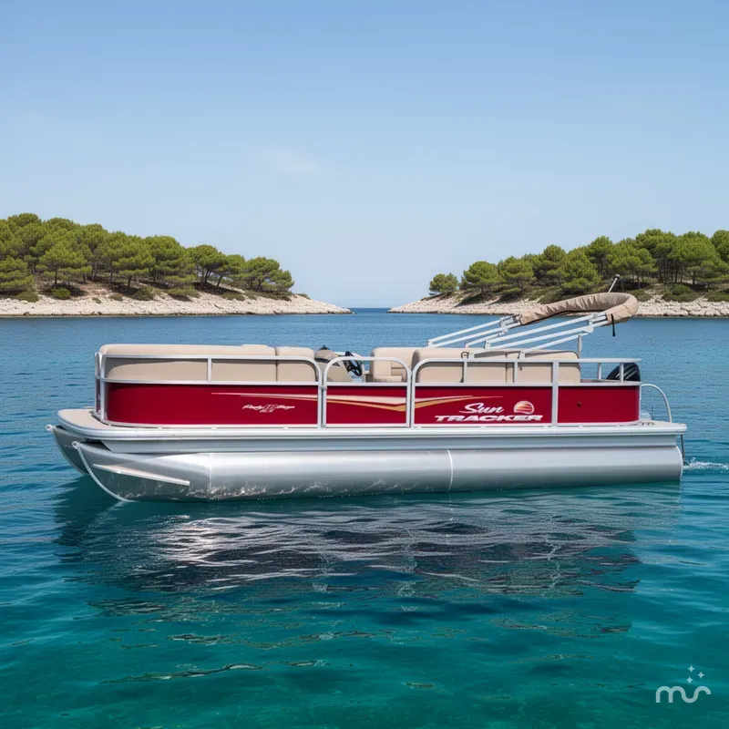 Slide: The Image of Sun Tracker Party Barge 18 DLX 2025 - 2