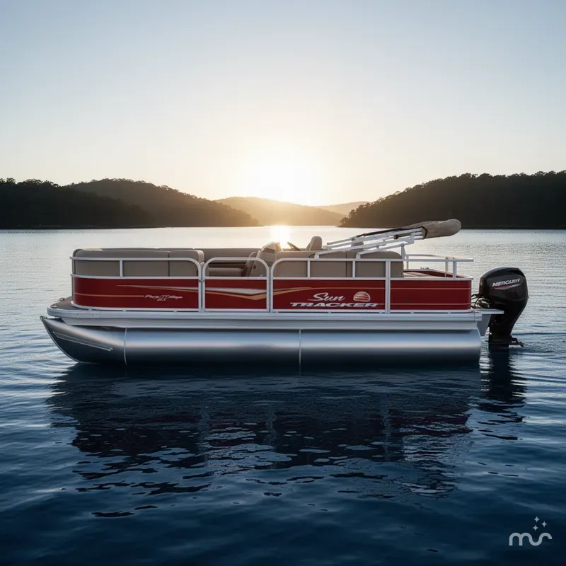 Slide: The Image of Sun Tracker Party Barge 18 DLX 2025 - 1