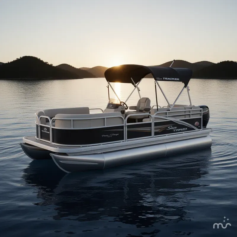 Slide: The Image of Sun Tracker Party Barge 16 DLX 2025 - 0