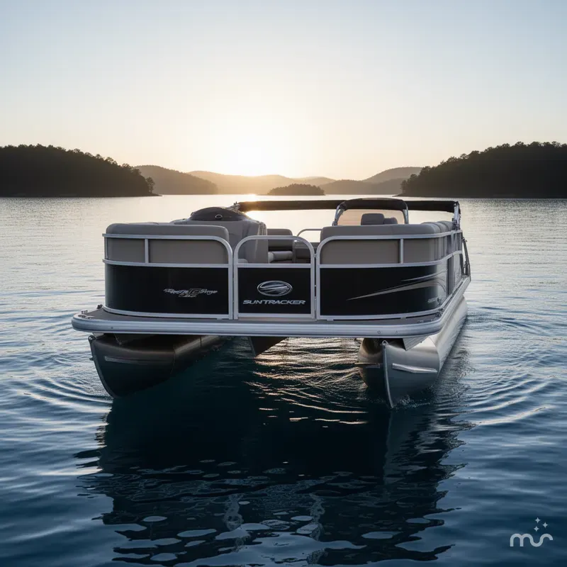 Slide: The Image of Sun Tracker Party Barge 16 DLX 2025 - 2
