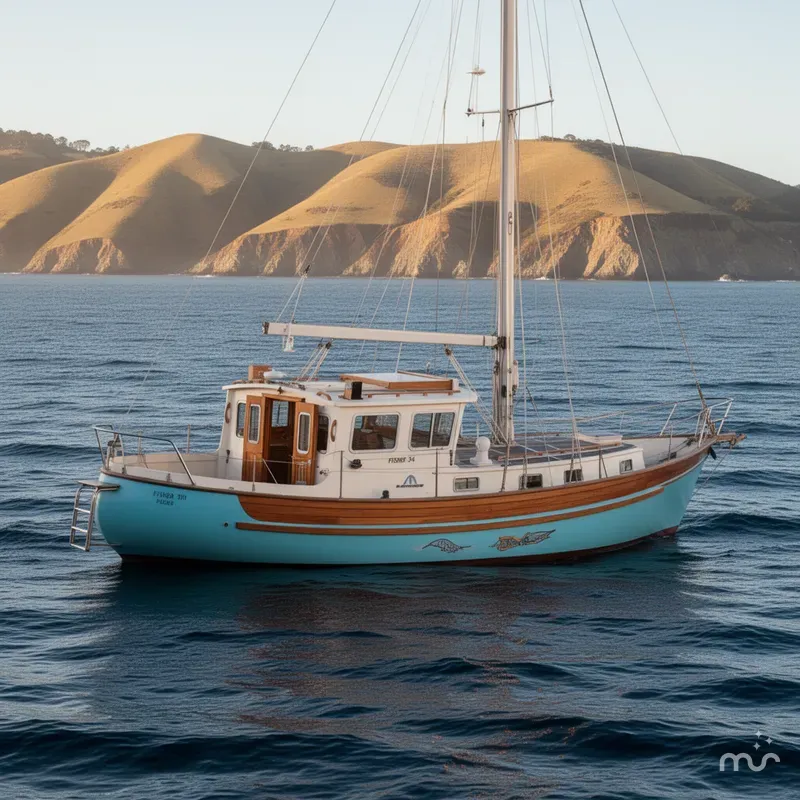 Slide: The Image of Fisher 34 Pilothouse Ketch 1985 - 0