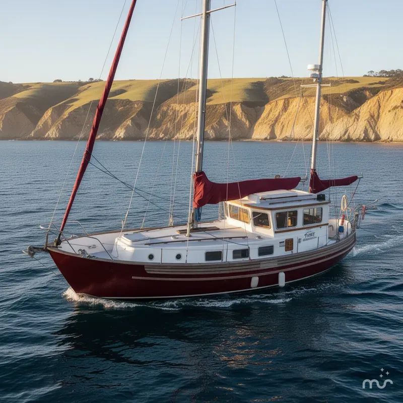 Slide: The Image of Fisher 34 Pilothouse Ketch 1985 - 1