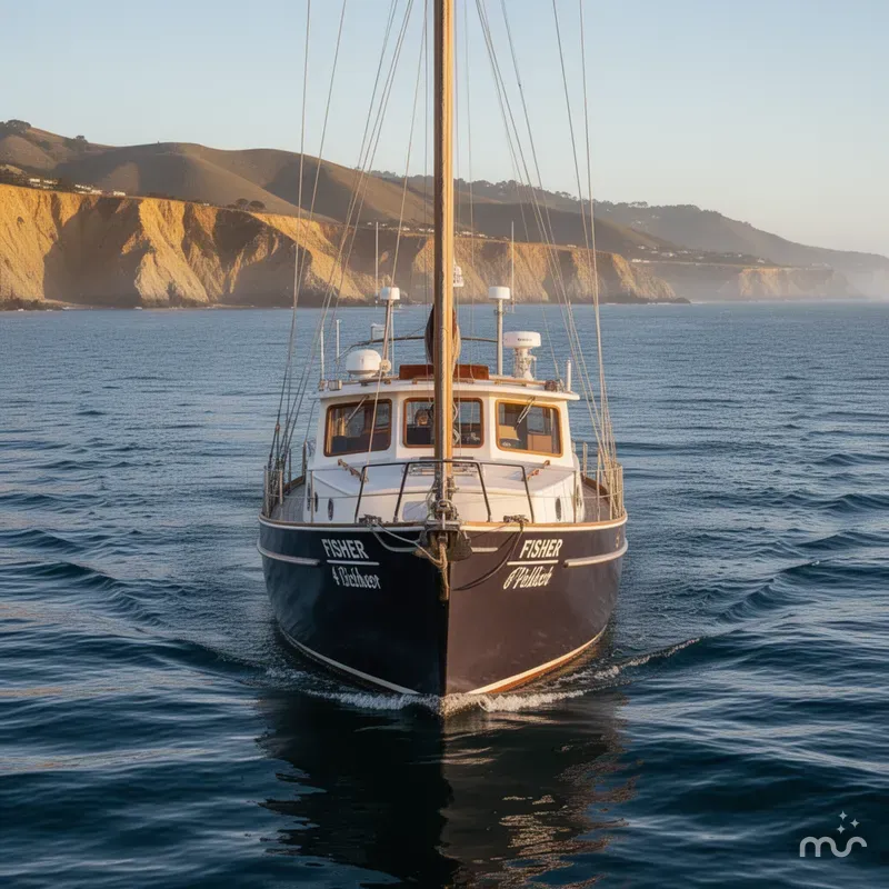Slide: The Image of Fisher 34 Pilothouse Ketch 1985 - 2