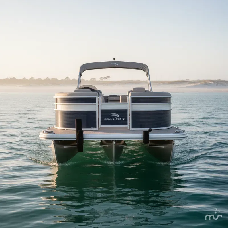 Slide: The Image of Bennington 22 SXFAPG Dual Stern Gates - Fishing 2022 - 2