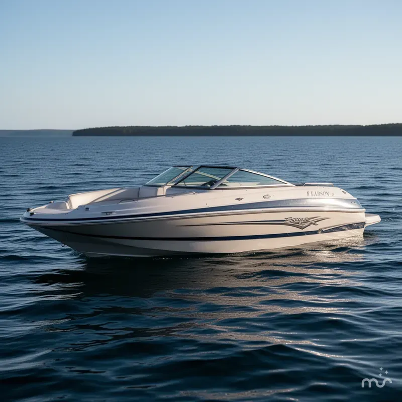 Slide: The Image of Larson Escape 234 Deck Boat 2003 - 0