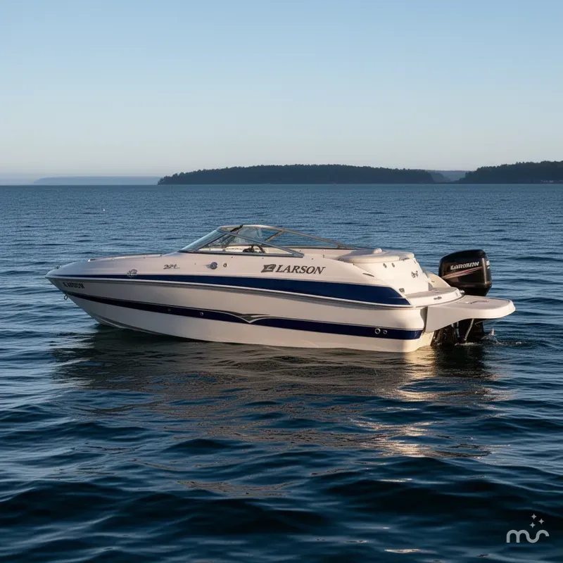Slide: The Image of Larson Escape 234 Deck Boat 2003 - 1