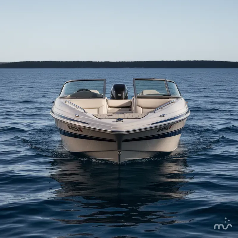 Slide: The Image of Larson Escape 234 Deck Boat 2003 - 2