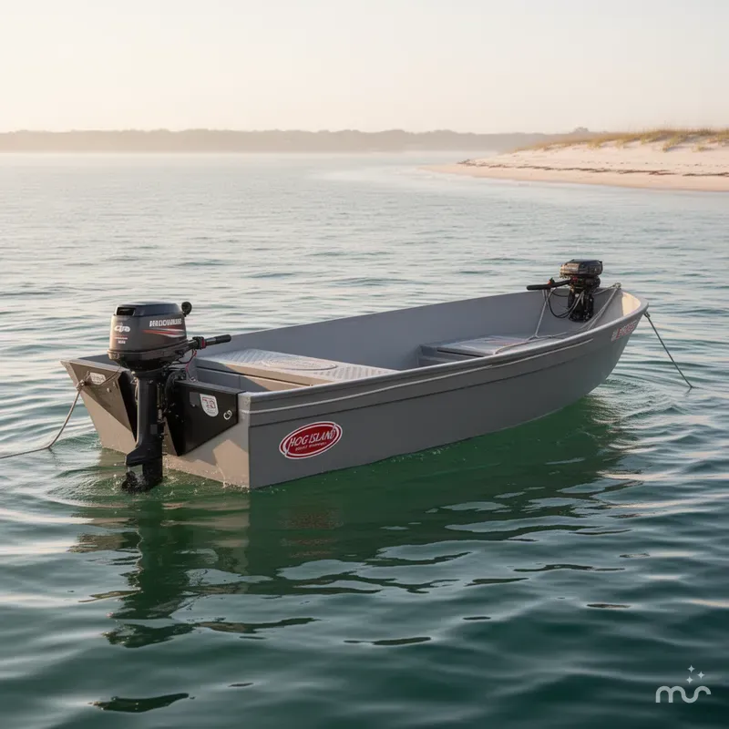 Slide: The Image of Hog Island Boat Works SHALLOW WATER 16 SKIFF GRAY 2023 - 2
