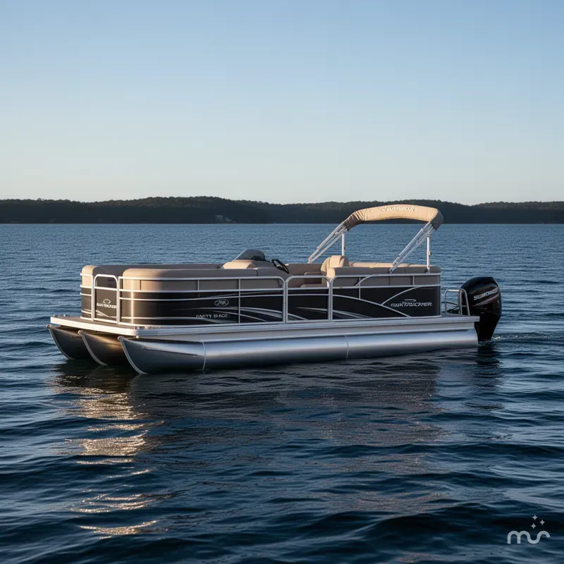 Slide: The Image of Sun Tracker Party Barge 18 DLX 2025 - 1