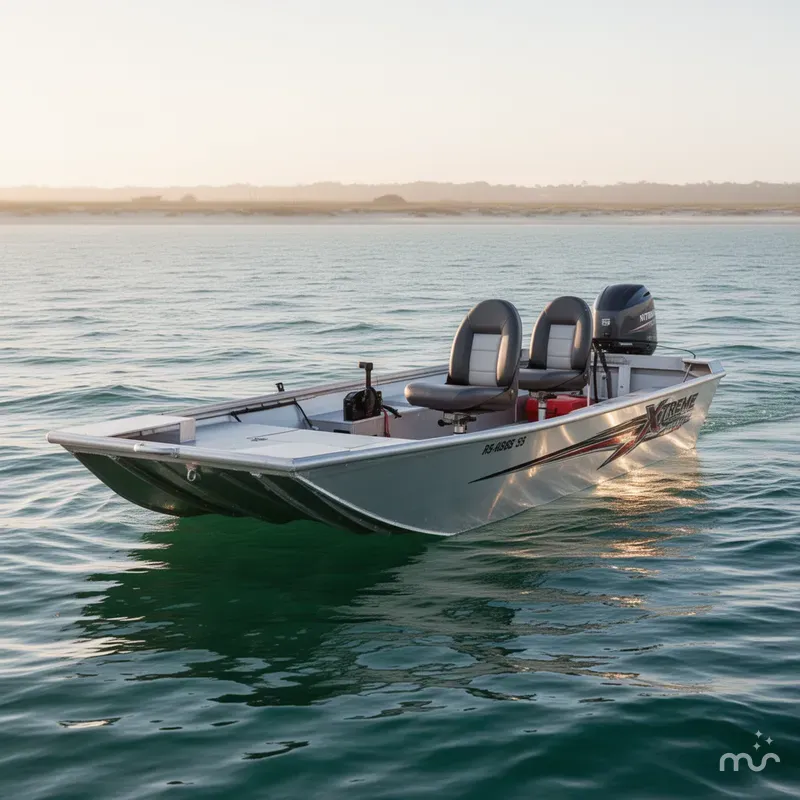 Slide: The Image of Xtreme Boats River Skiff 1548SS Tunnel 2025 - 2
