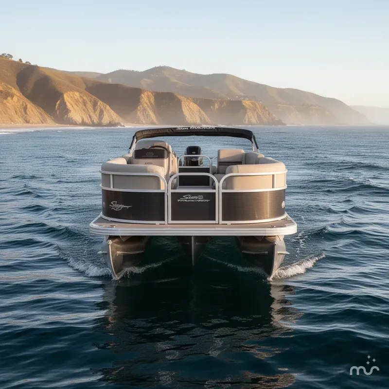 Slide: The Image of Sun Tracker Party Barge 16 DLX 2025 - 1