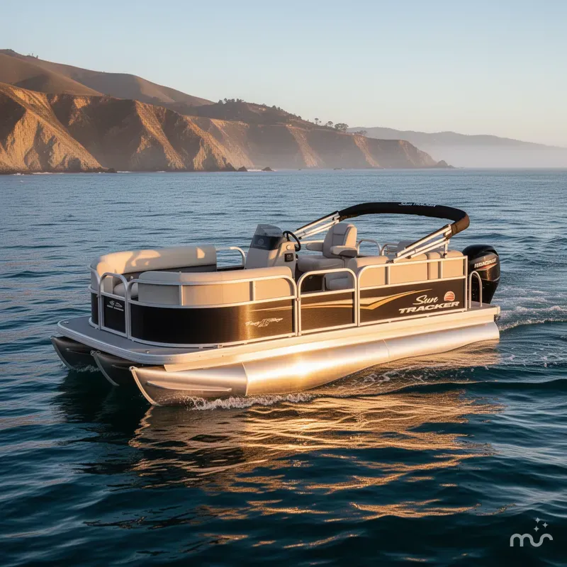 Slide: The Image of Sun Tracker Party Barge 16 DLX 2025 - 2