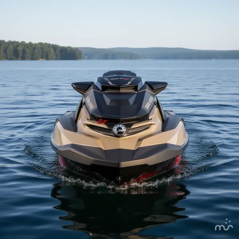 Slide: The Image of Sea-Doo RXT-X 325 Metallic Tan Lava Red Premium 2025 - 1