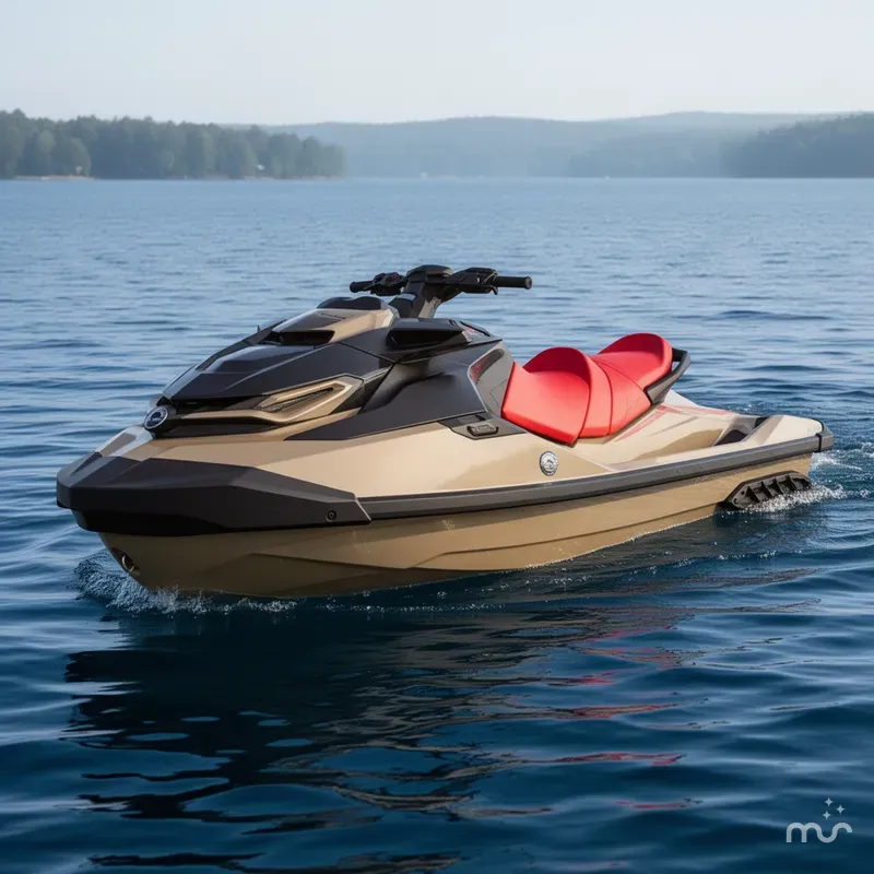 Slide: The Image of Sea-Doo RXT-X 325 Metallic Tan Lava Red Premium 2025 - 2