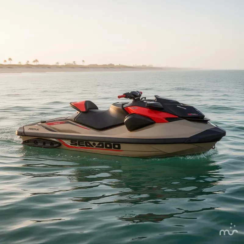 Slide: The Image of Sea-Doo RXP-X™ 325 Tech, BRP Premium A, iBR Metallic Tan 2025 - 0